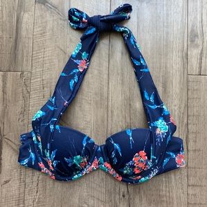 Victoria’s Secret Floral Halter Bikini Top 32A